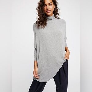 We the Free People Women's Oversized Turtleneck Tunic Black Size Small